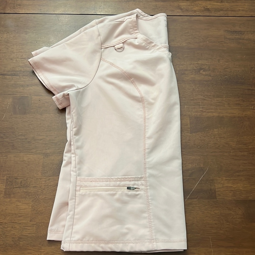 Jaanuu 2XL 4 pocket scrub top; Blushing pink color